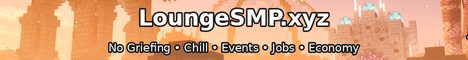 Lounge Smp minecraft server banner