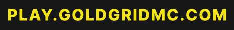 Gold Grid minecraft server banner