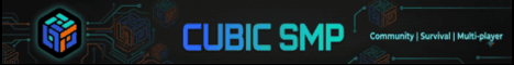 Cubic SMP minecraft server banner