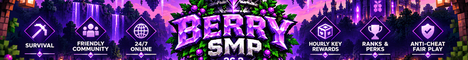 BerrySMP 2.26 Survival minecraft server banner