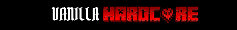 VANILLA HARDCORE minecraft server banner