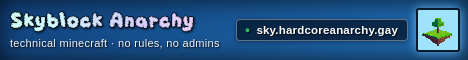 Skyblock Anarchy minecraft server banner