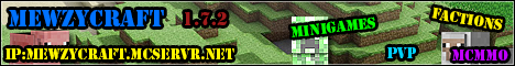 MewzyCraft minecraft server banner