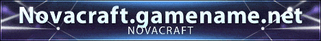 Novacraft minecraft server banner
