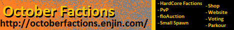 October Factions minecraft server banner