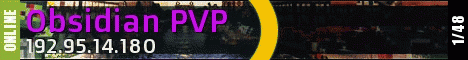 Obsidian PVP minecraft server banner
