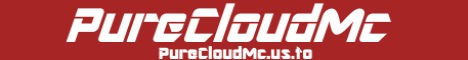 PureCloudMc minecraft server banner
